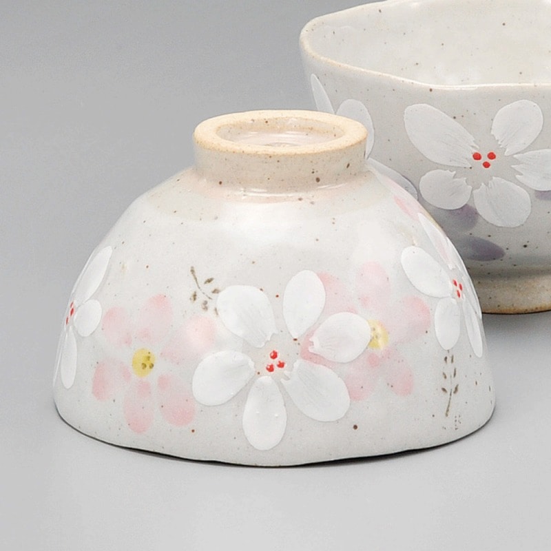 金正陶器 白呉須コスモス飯碗(ピンク) 1個(ご注文単位1個)【直送品】