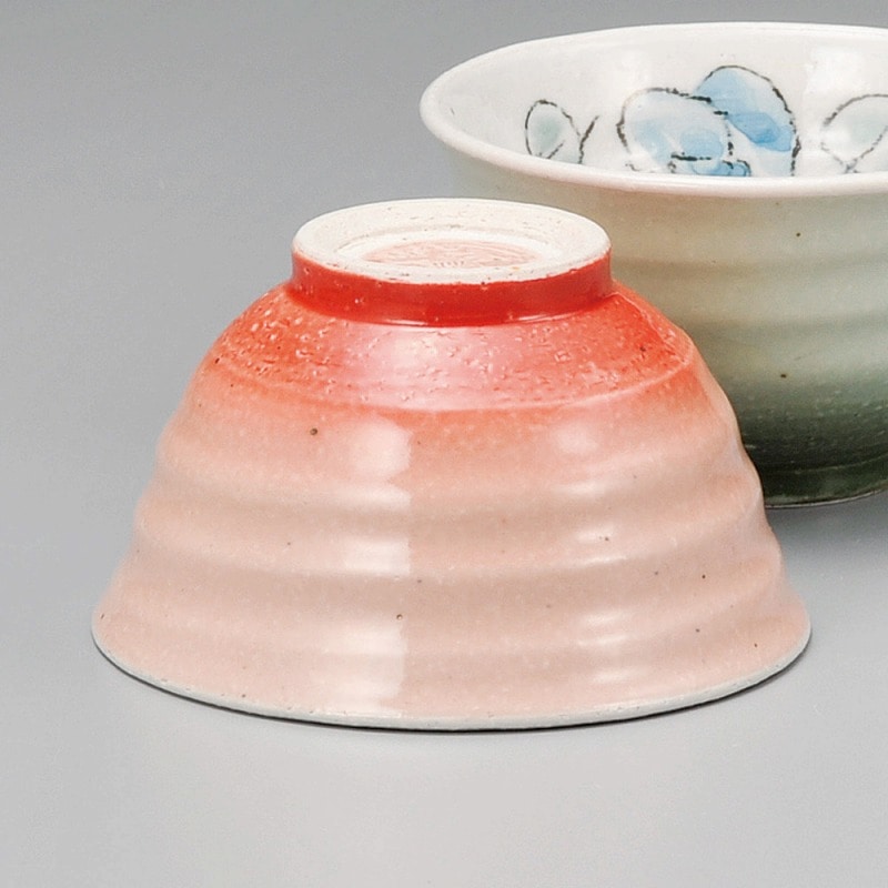 金正陶器 バラ新茶漬(赤) 1個(ご注文単位1個)【直送品】