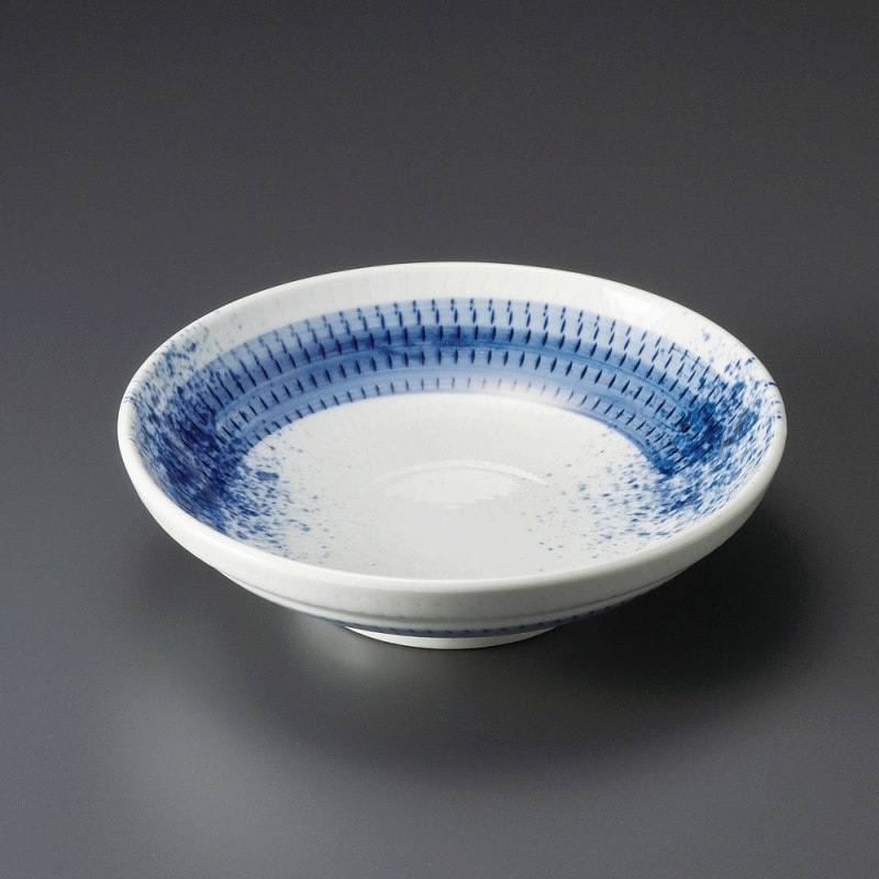 金正陶器 呉須刷毛目7.5麺皿 1個(ご注文単位1個)【直送品】