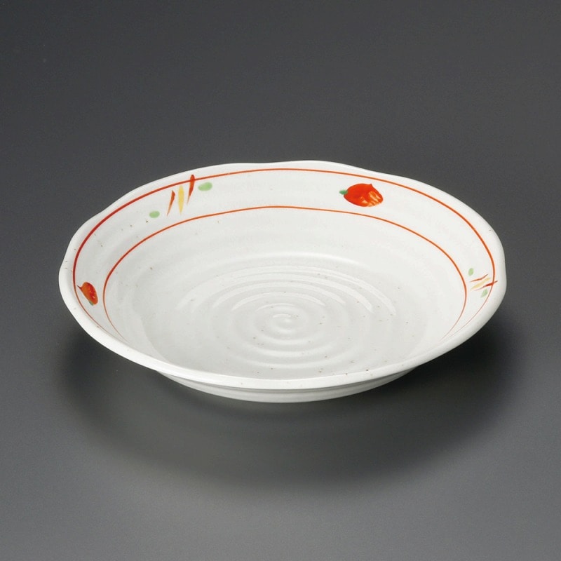 金正陶器 赤絵平安8.0深皿 1個(ご注文単位1個)【直送品】