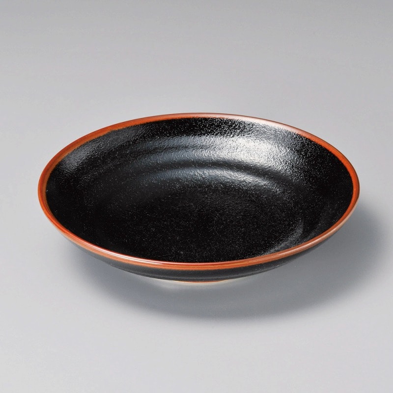 金正陶器 ゆず天目玉渕7.5麺皿 1個(ご注文単位1個)【直送品】