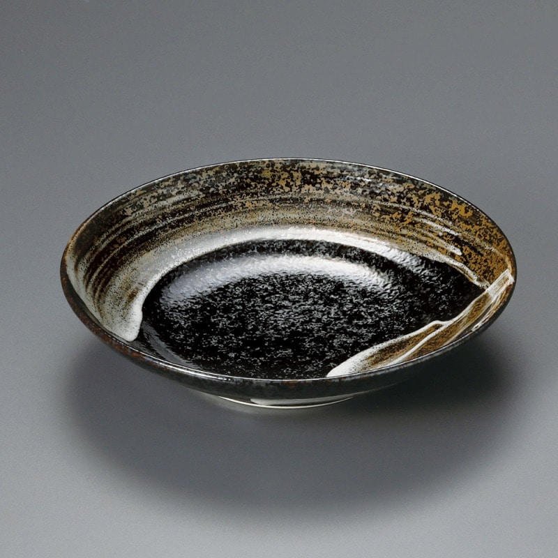 金正陶器 明世荒刷毛7.5麺皿 1個(ご注文単位1個)【直送品】