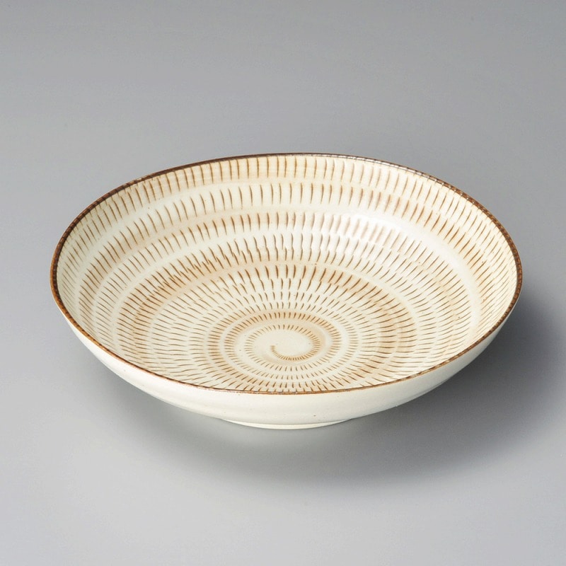 金正陶器 萩かんな麺皿 1個(ご注文単位1個)【直送品】