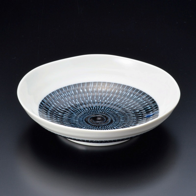 金正陶器 藍飛びカンナ麺皿 1個(ご注文単位1個)【直送品】