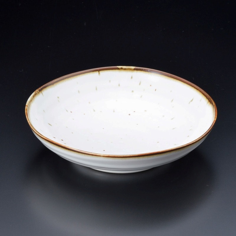 金正陶器 渕錆粉引麺皿 1個(ご注文単位1個)【直送品】
