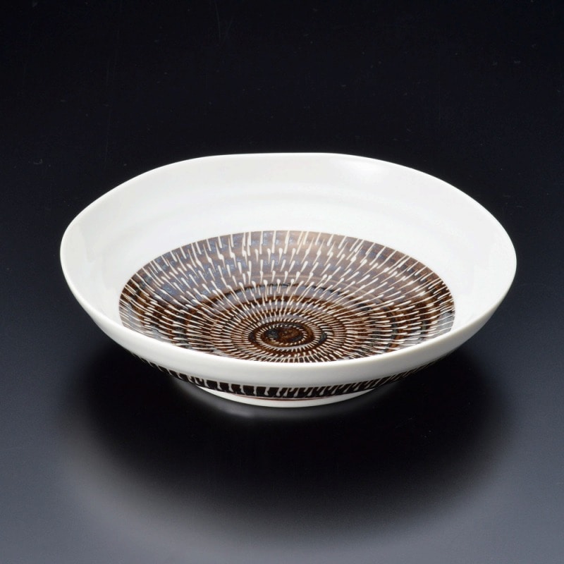 金正陶器 錆飛びカンナ麺皿 1個(ご注文単位1個)【直送品】