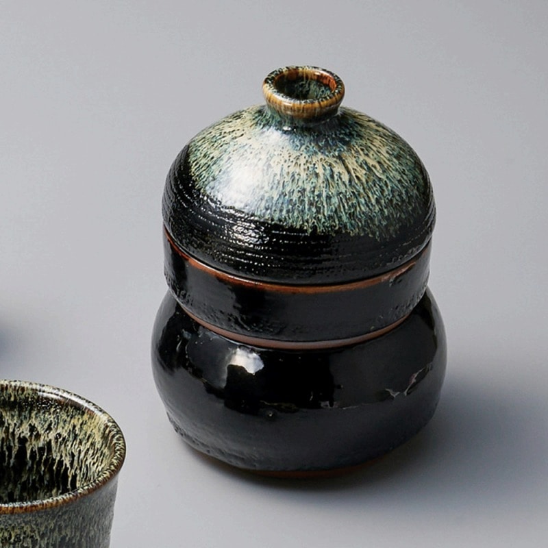 金正陶器 ゆず天目三段徳利むし 1個(ご注文単位1個)【直送品】