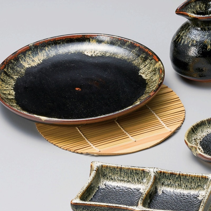 金正陶器 ゆず天目竹ス 1個(ご注文単位1個)【直送品】