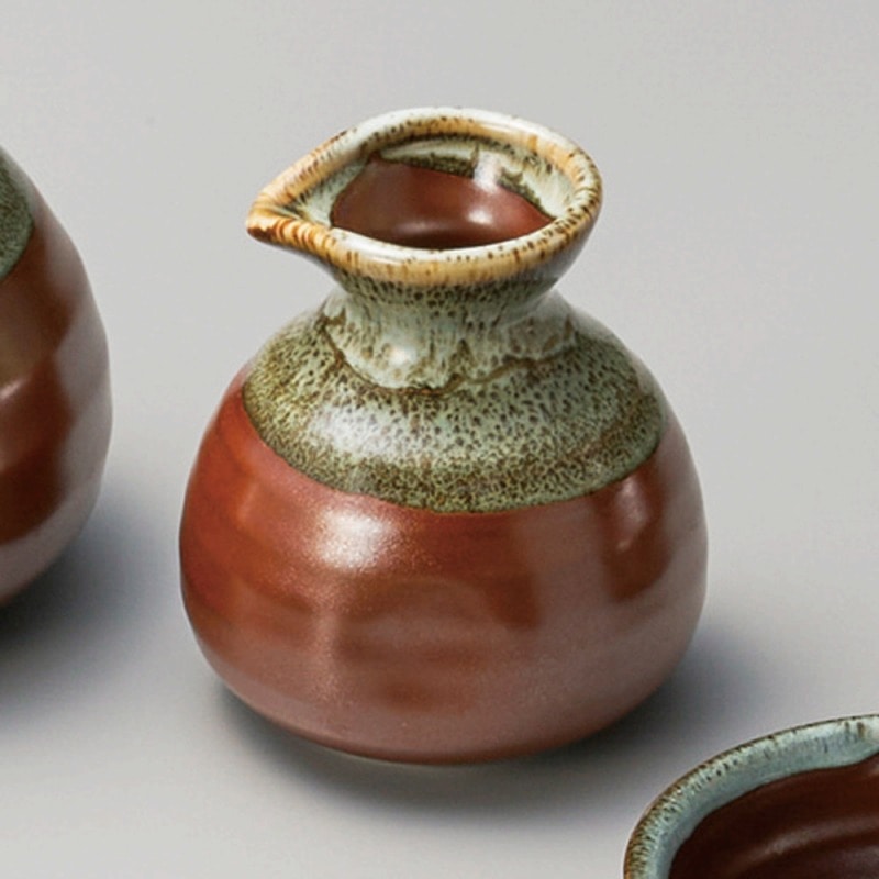 金正陶器 柿釉うのふ流しそば徳利(小) 1個(ご注文単位1個)【直送品】