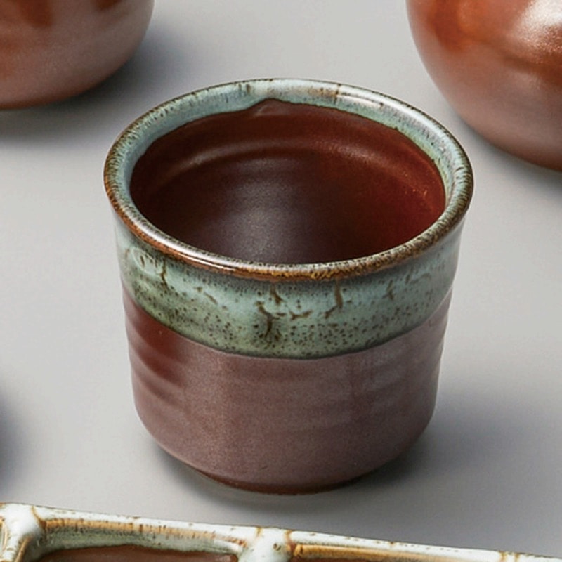 金正陶器 柿釉うのふ流しそば千代口 1個(ご注文単位1個)【直送品】