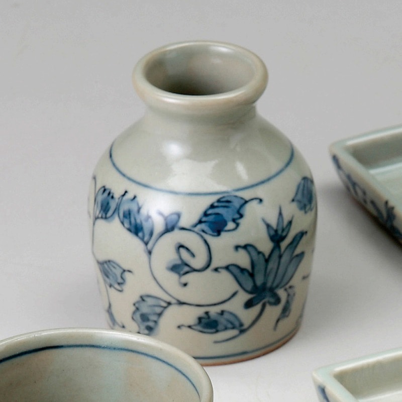 金正陶器 古染唐草だし徳利 1個(ご注文単位1個)【直送品】