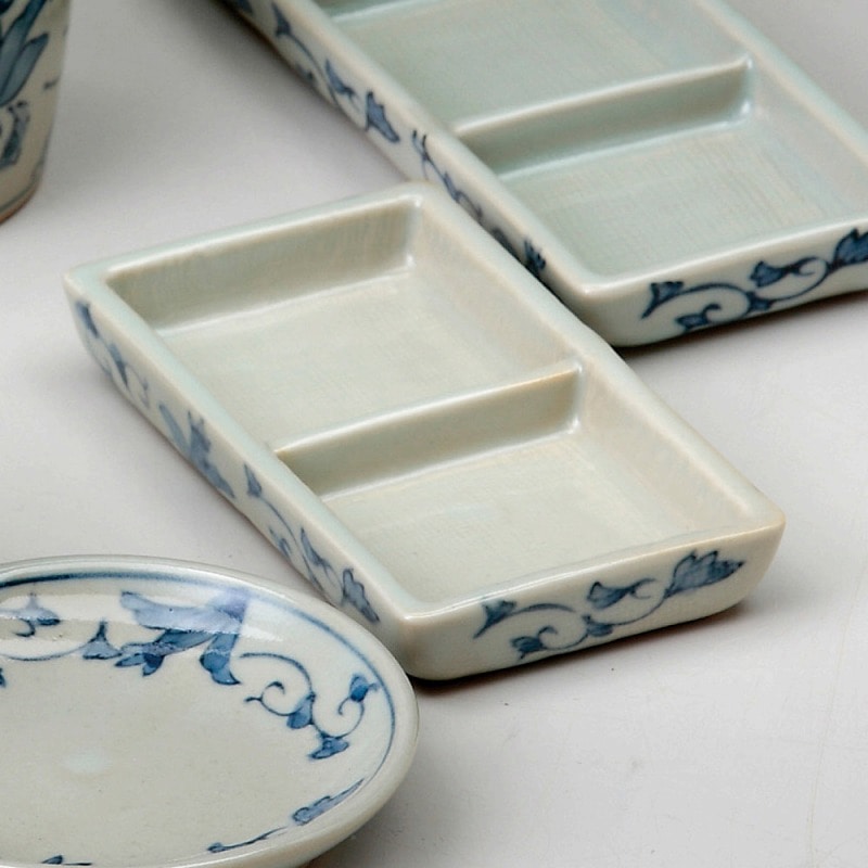 金正陶器 古染唐草二品皿 1個(ご注文単位1個)【直送品】