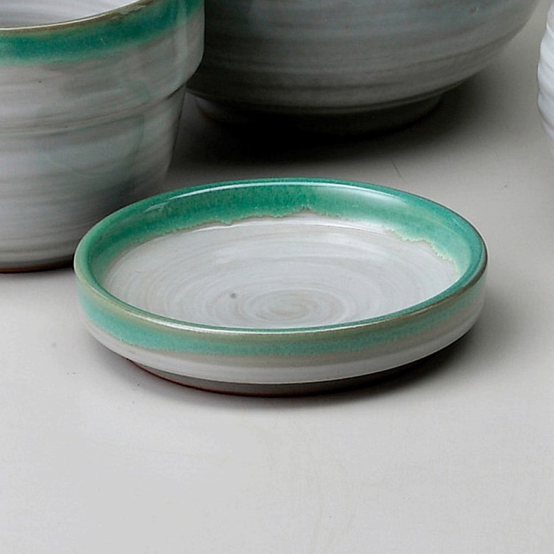 金正陶器 緑水切立3.0皿 1個(ご注文単位1個)【直送品】