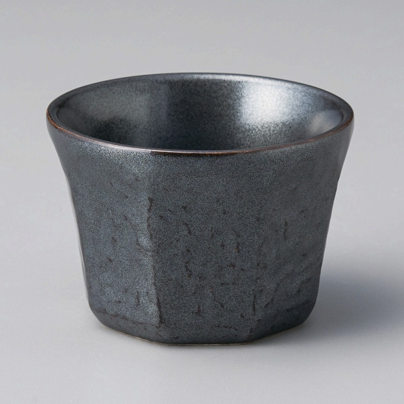 金正陶器 いぶし黒八角そば千代久 1個(ご注文単位1個)【直送品】