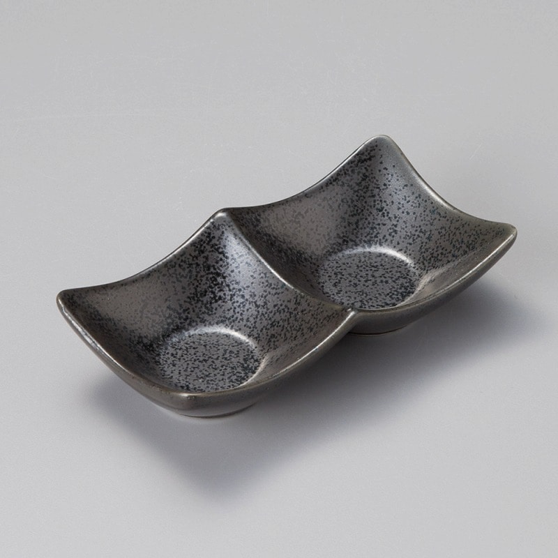 金正陶器 黒釉二つ鉢 1個(ご注文単位1個)【直送品】