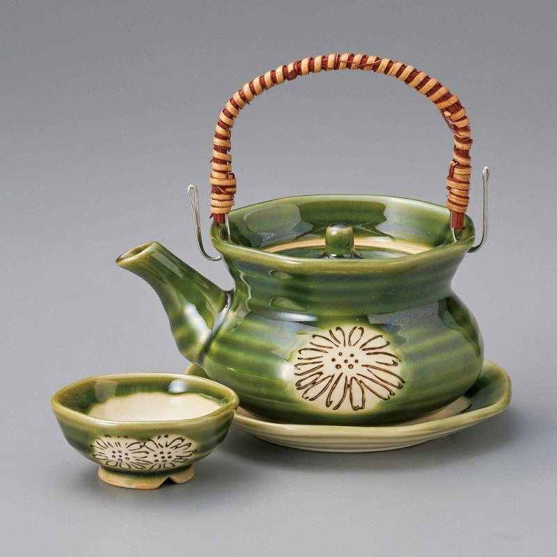 金正陶器 織部菊土瓶むし 1個(ご注文単位1個)【直送品】