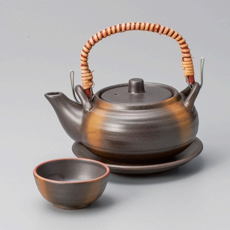 金正陶器 黒吹丸型土瓶むし 1個(ご注文単位1個)【直送品】