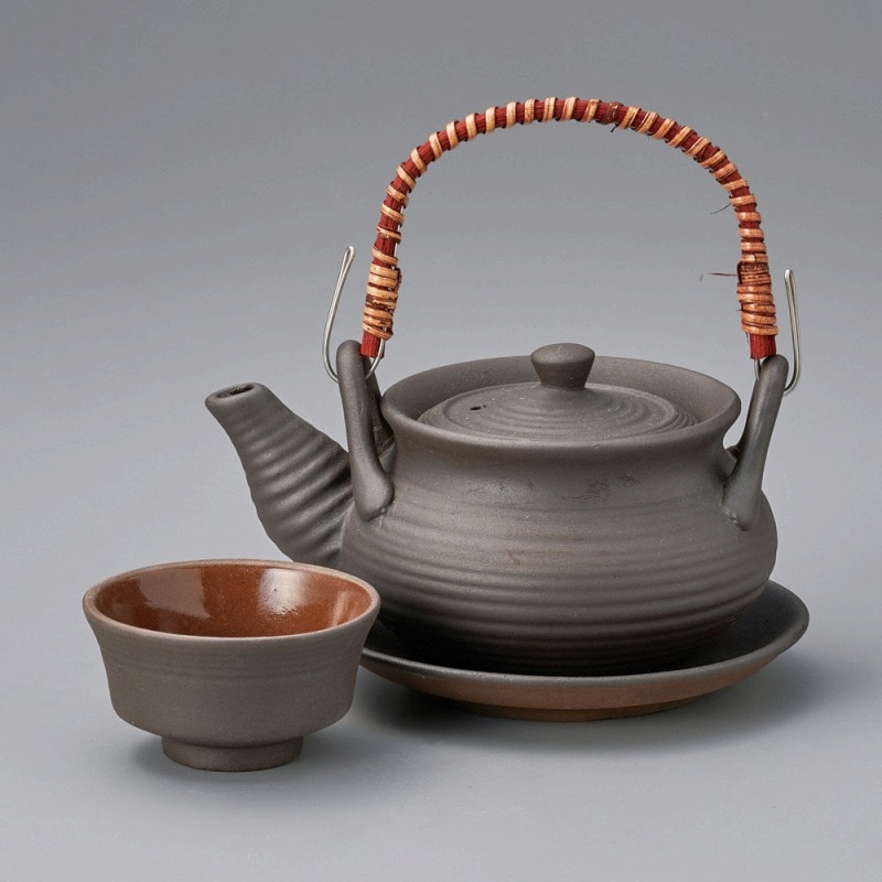 金正陶器 黒吹き巾着土瓶むし 1個(ご注文単位1個)【直送品】