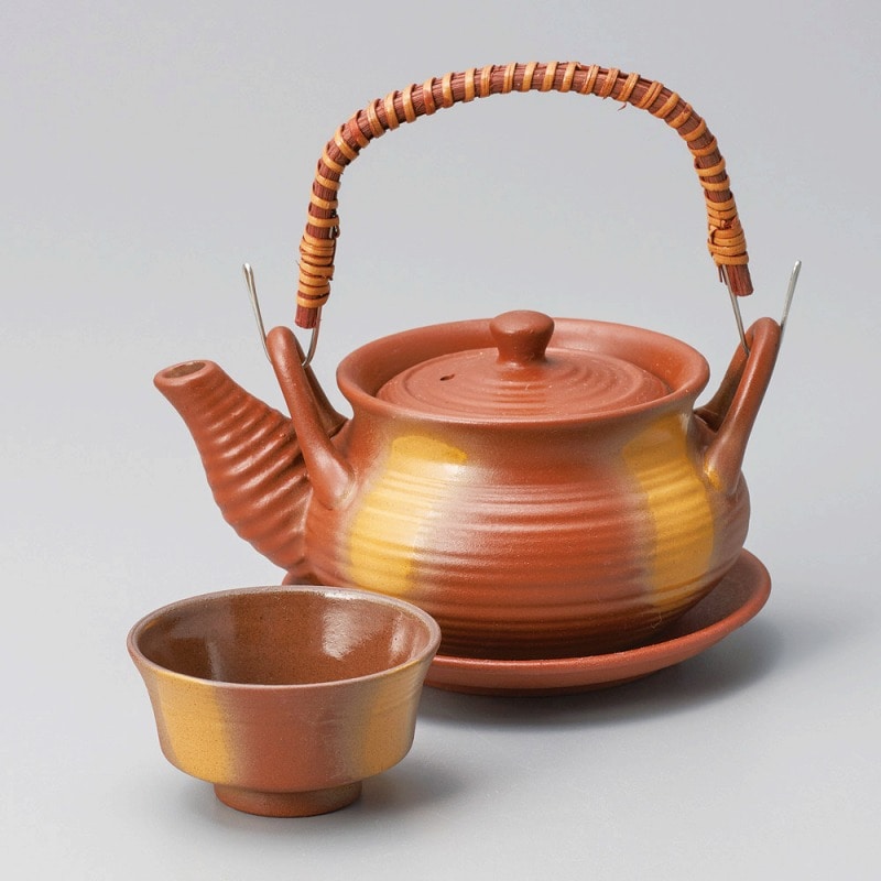 金正陶器 鉄赤吹き巾着土瓶むし 1個(ご注文単位1個)【直送品】