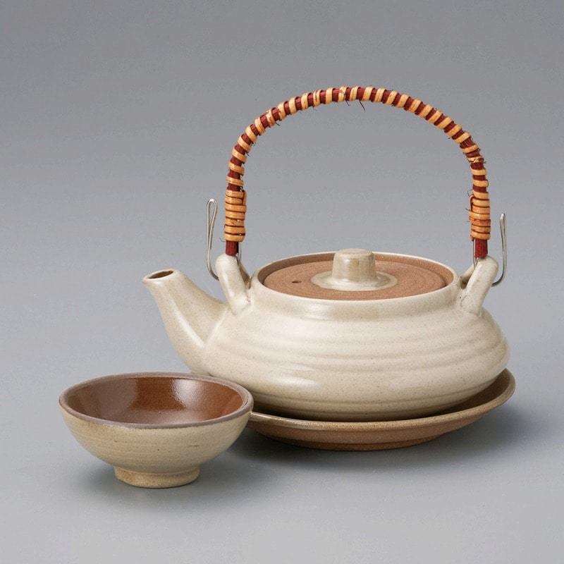 金正陶器 白釉平型土瓶蒸し 1個(ご注文単位1個)【直送品】