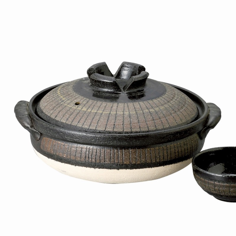 金正陶器 黒十草7号深鍋 1個(ご注文単位1個)【直送品】