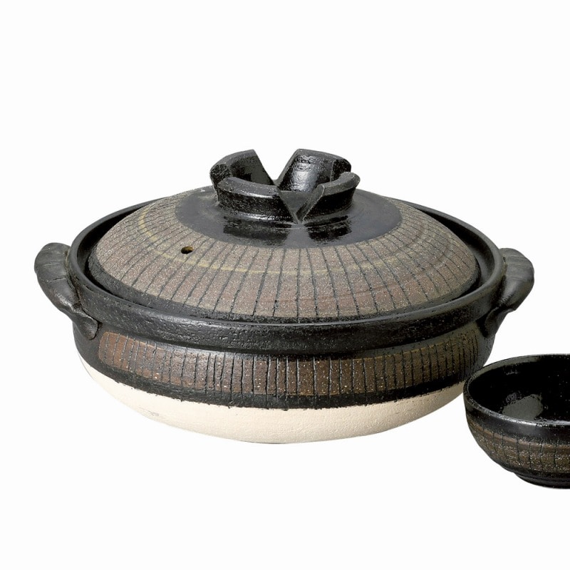 金正陶器 黒十草9号深鍋 1個(ご注文単位1個)【直送品】