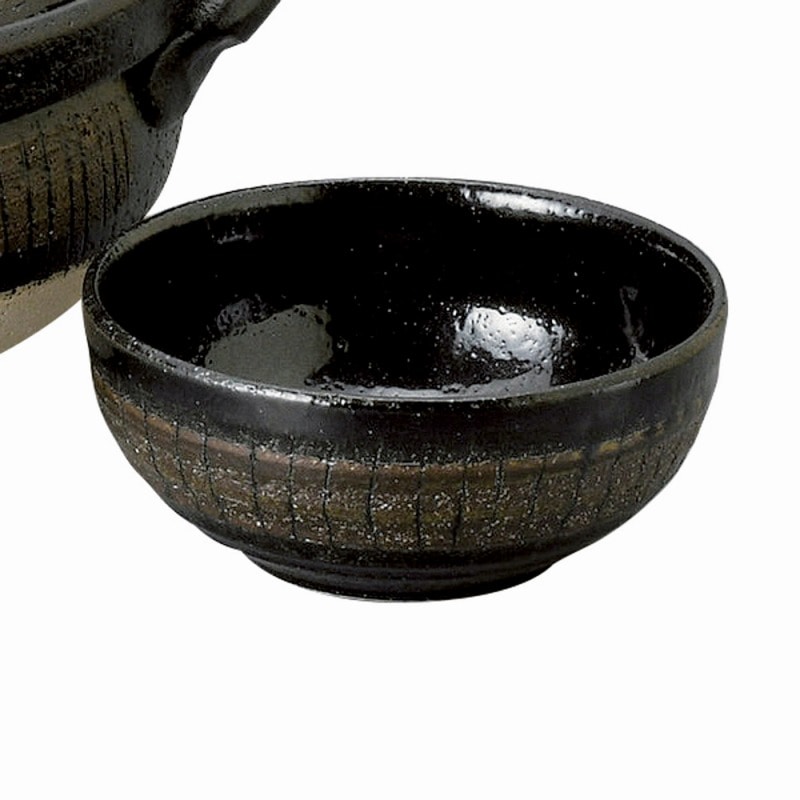 金正陶器 黒十草丸小鉢 1個(ご注文単位1個)【直送品】