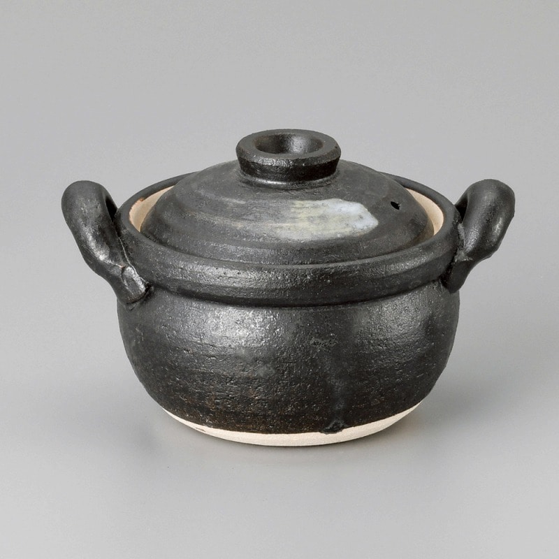 金正陶器 黒陶刷毛目4号多用深鍋 1個(ご注文単位1個)【直送品】