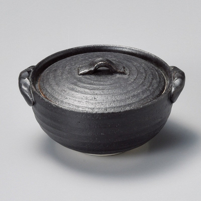 金正陶器 黒釉3.5土鍋(深) 1個(ご注文単位1個)【直送品】