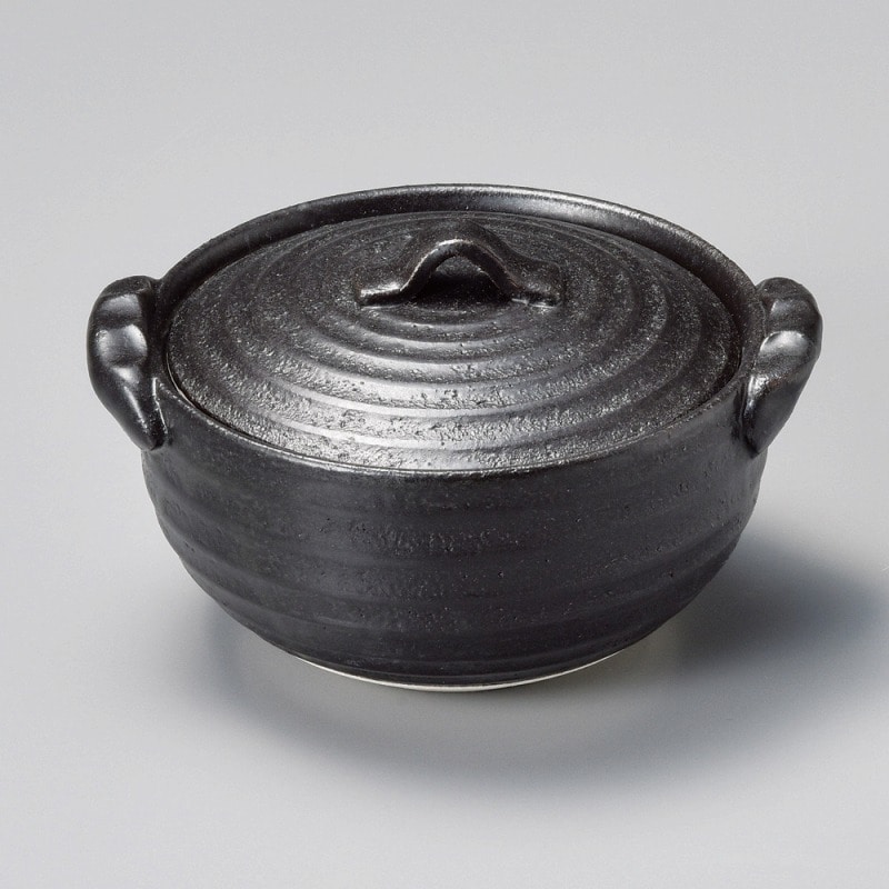 金正陶器 黒釉4.0土鍋(深) 1個(ご注文単位1個)【直送品】