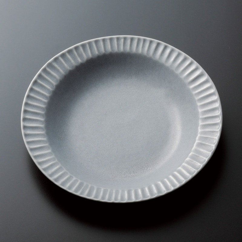 金正陶器 調和ブルー削ぎカレー皿(小) 1個(ご注文単位1個)【直送品】