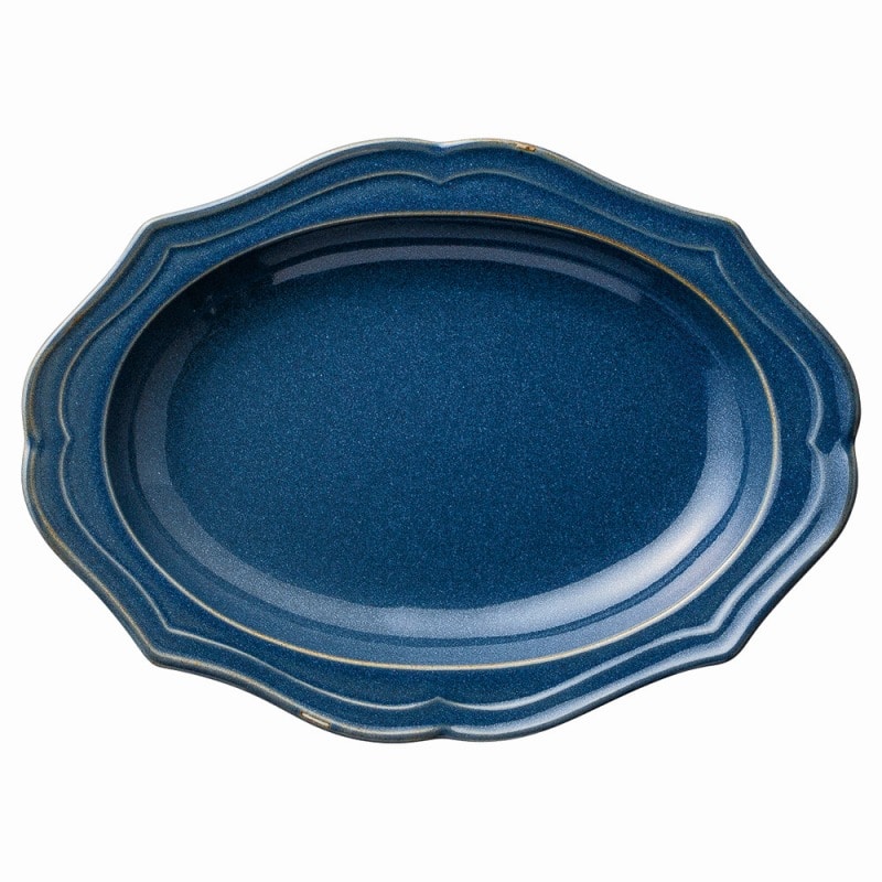 金正陶器 ヘルシンキブルーナマコ 26cm深皿 1個(ご注文単位1個)【直送品】