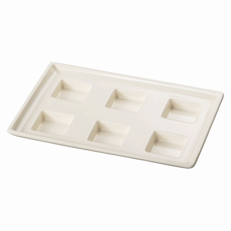 金正陶器 6点プレート(white) 1個(ご注文単位1個)【直送品】