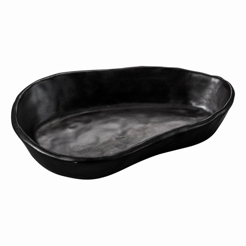 金正陶器 黒リーフ深小皿 1個(ご注文単位1個)【直送品】