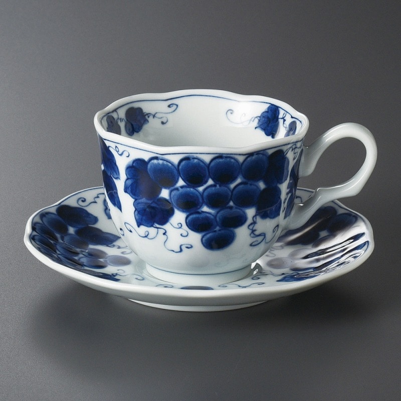 金正陶器 ぶどうコーヒー皿 1個 ※ソーサー単品のみ(ご注文単位1個)【直送品】