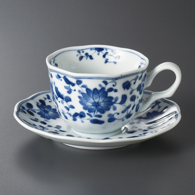金正陶器 菊唐草コーヒー皿 1個 ※ソーサー単品のみ(ご注文単位1個)【直送品】