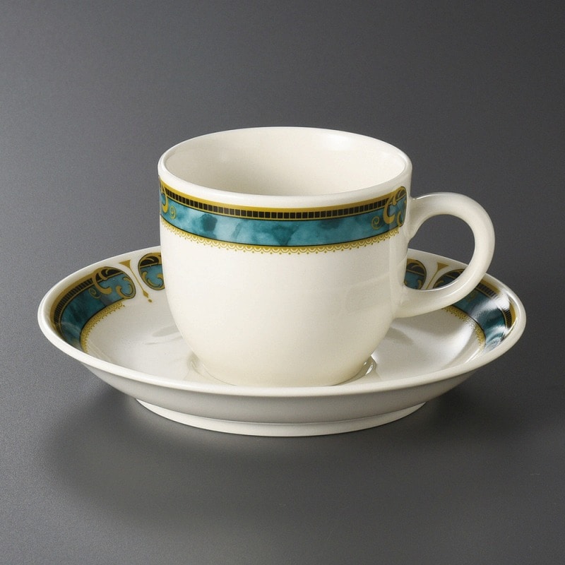 金正陶器 エメラルドコートコーヒー皿 1個 ※ソーサー単品のみ(ご注文単位1個)【直送品】