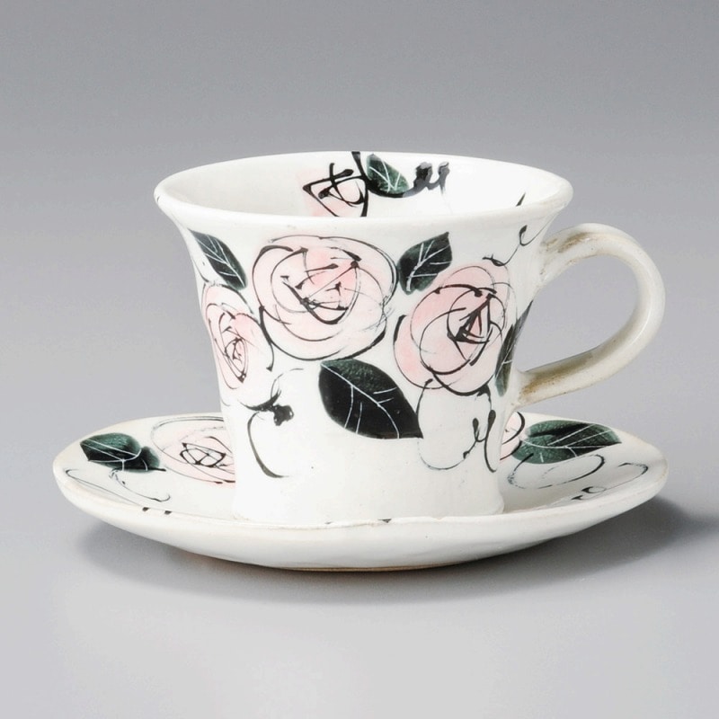 金正陶器 ピンクのばらコーヒー碗 1個 ※カップ単品のみ(ご注文単位1個)【直送品】