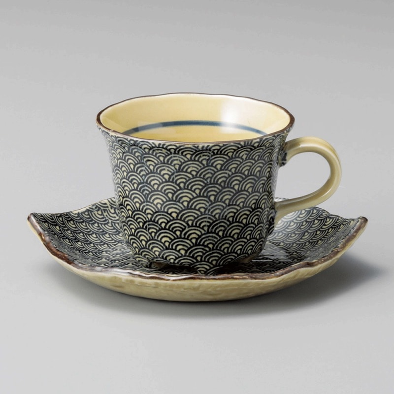 金正陶器 青海波コーヒー碗 1個 ※カップ単品のみ(ご注文単位1個)【直送品】