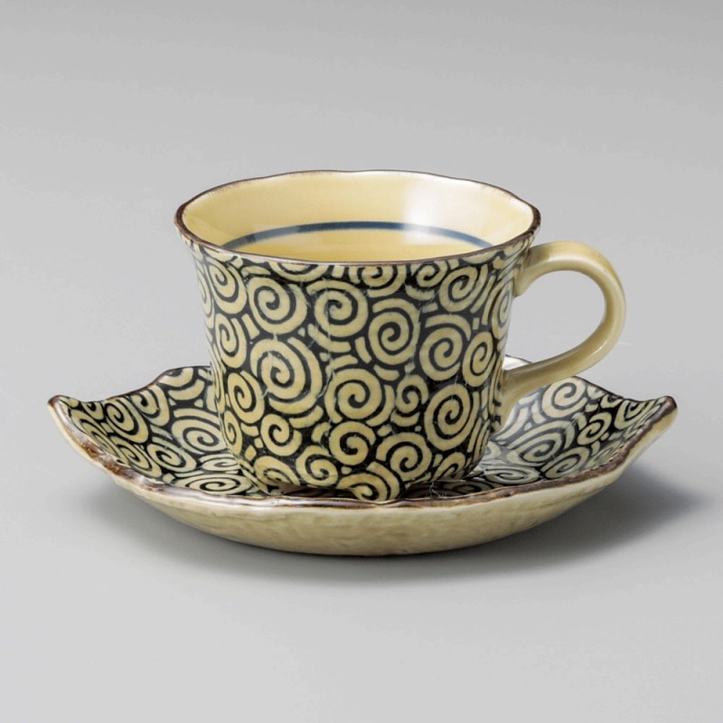 金正陶器 うず唐草ｺｰﾋｰ受皿 1個 ※ソーサー単品のみ（ご注文単位1個）【直送品】