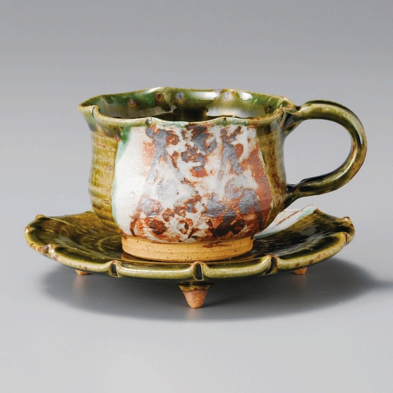 金正陶器 絵織部ｺｰﾋｰ受皿 1個 ※ソーサー単品のみ（ご注文単位1個）【直送品】