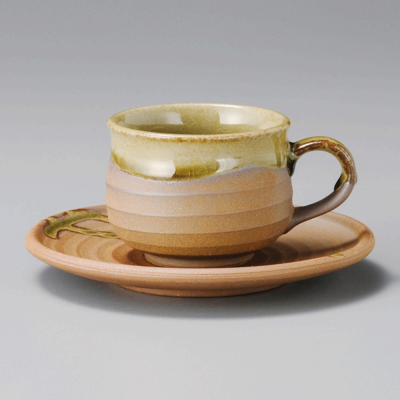 金正陶器 南蛮織部流しコーヒー碗 1個 ※カップ単品のみ(ご注文単位1個)【直送品】