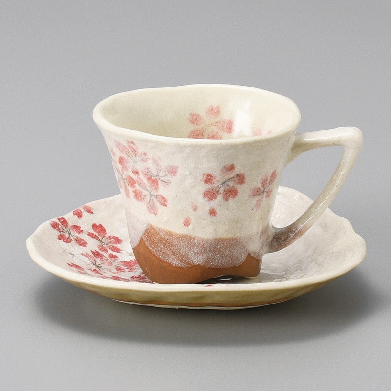 金正陶器 平安桜ｺｰﾋｰ受皿 1個 ※ソーサー単品のみ（ご注文単位1個）【直送品】