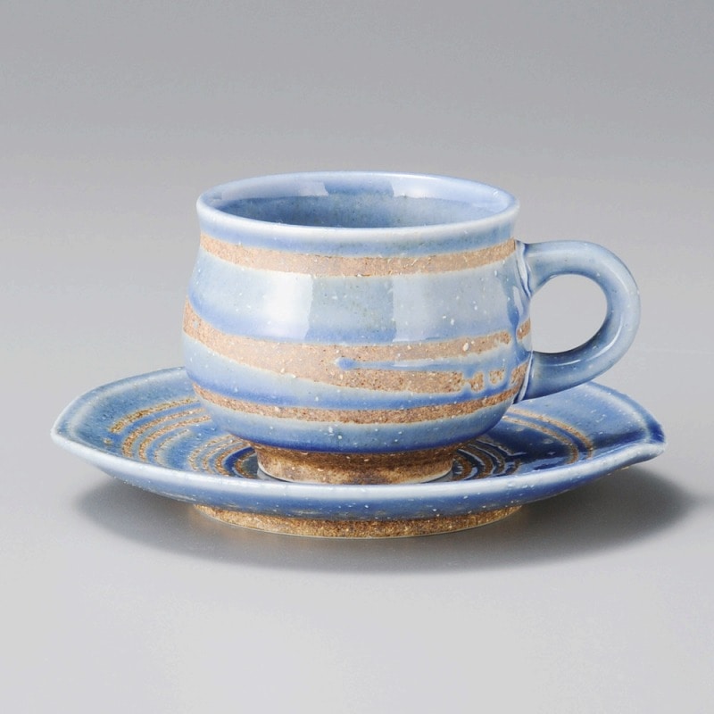 金正陶器 青うずｺｰﾋｰ受皿 1個 ※ソーサー単品のみ（ご注文単位1個）【直送品】
