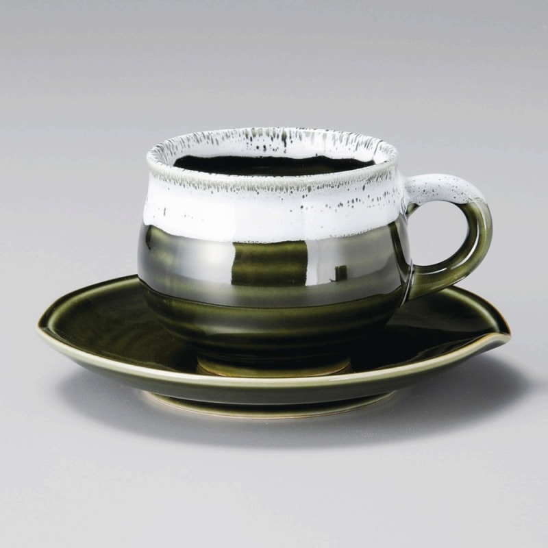 金正陶器 おりべ流しｺｰﾋｰ受皿 1個 ※ソーサー単品のみ（ご注文単位1個）【直送品】