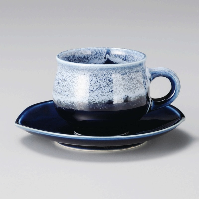 金正陶器 紺流しコーヒー碗 1個 ※カップ単品のみ(ご注文単位1個)【直送品】
