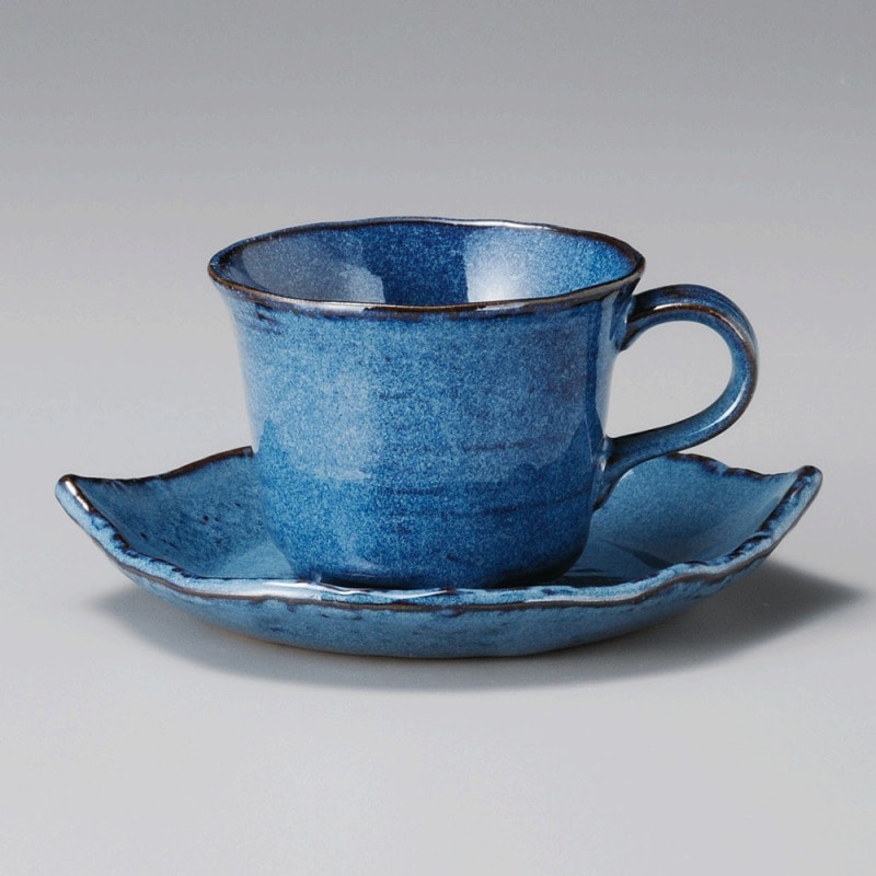 金正陶器 なまこ木葉コーヒー受皿 1個 ※ソーサー単品のみ(ご注文単位1個)【直送品】