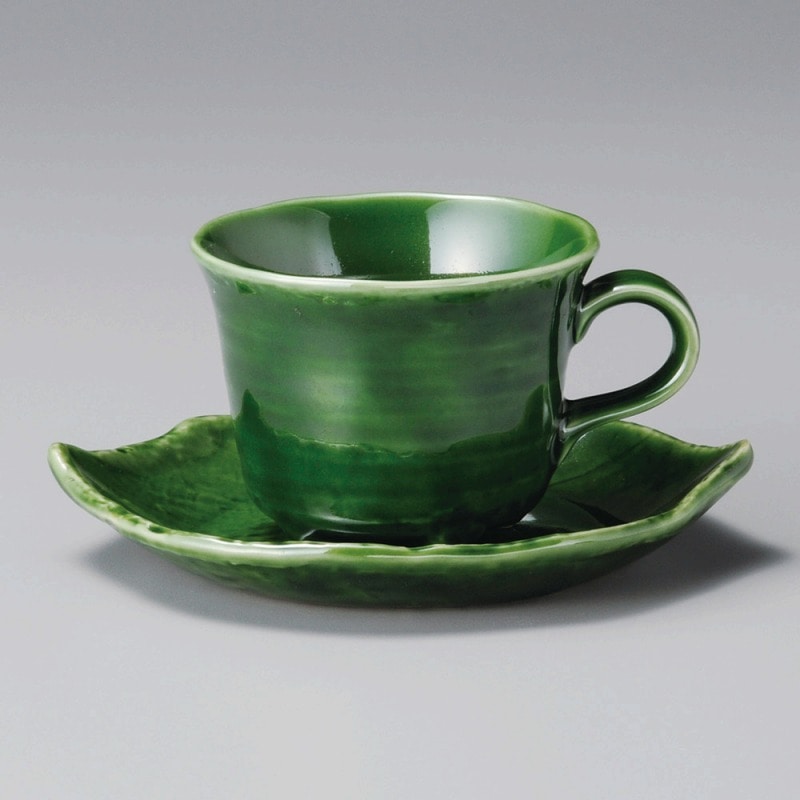 金正陶器 おりべ木葉コーヒー受皿 1個 ※ソーサー単品のみ(ご注文単位1個)【直送品】