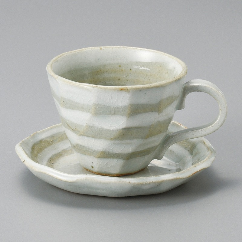 金正陶器 ボーダーロックコーヒー碗丈 1個 ※カップ単品のみ(ご注文単位1個)【直送品】