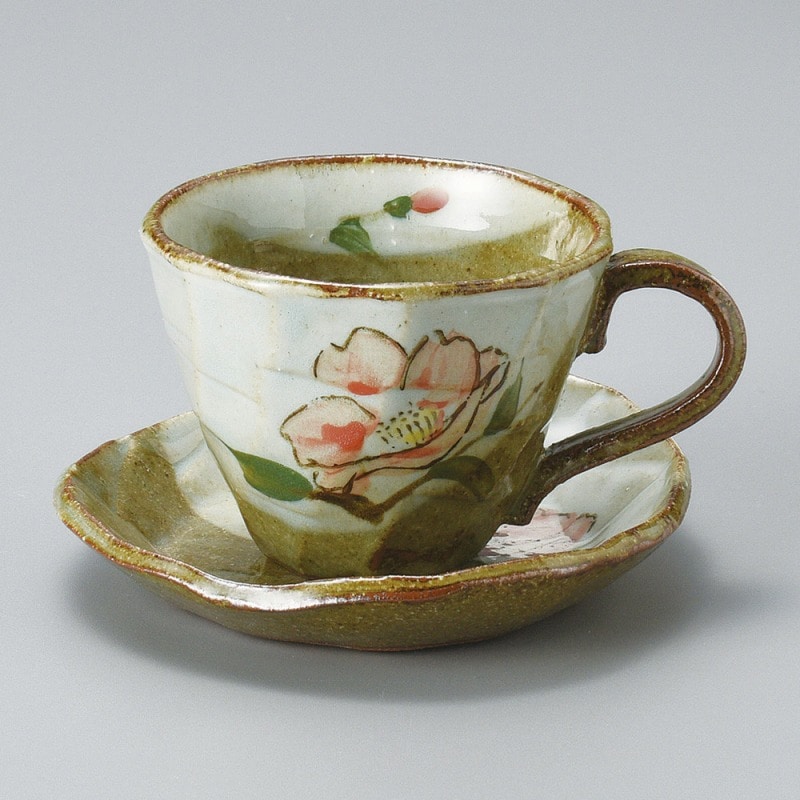 金正陶器 南蛮椿コーヒー皿 1個 ※ソーサー単品のみ(ご注文単位1個)【直送品】